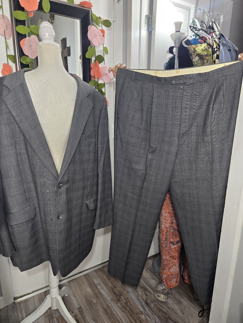 Vintage Jack Victor Men's King Ct Cut Suit Super 100's 50 XL